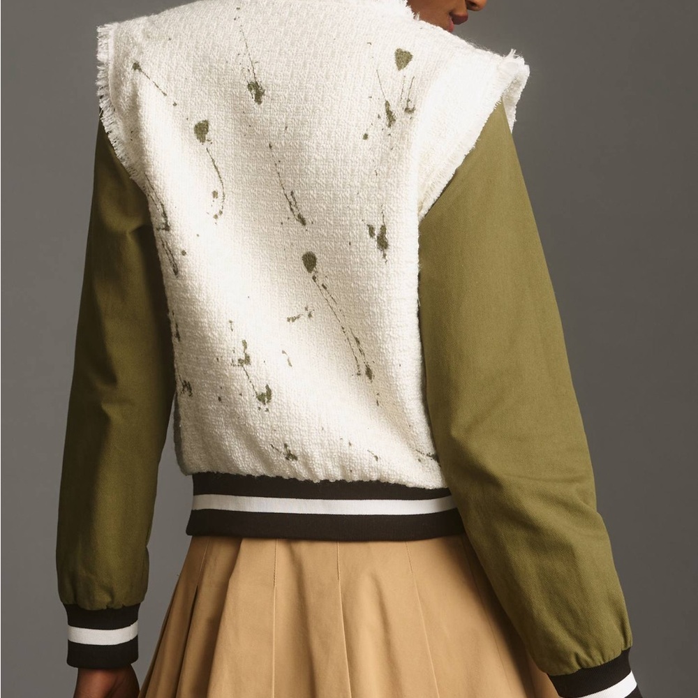 Anthropologie | Tweed Bomber Jacket | Minor Call Out |‎ XS | NWT - Picture 10 of 11